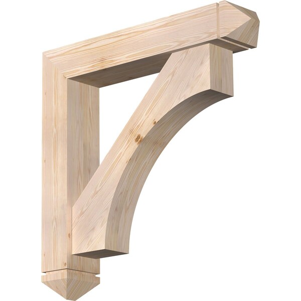 Ekena Millwork Westlake Arts and Crafts Smooth Bracket w/ Offset Brace, Douglas Fir, 7 1/2"W x 40"D x 40"H BKT0806X40X40WTL03SDF - main